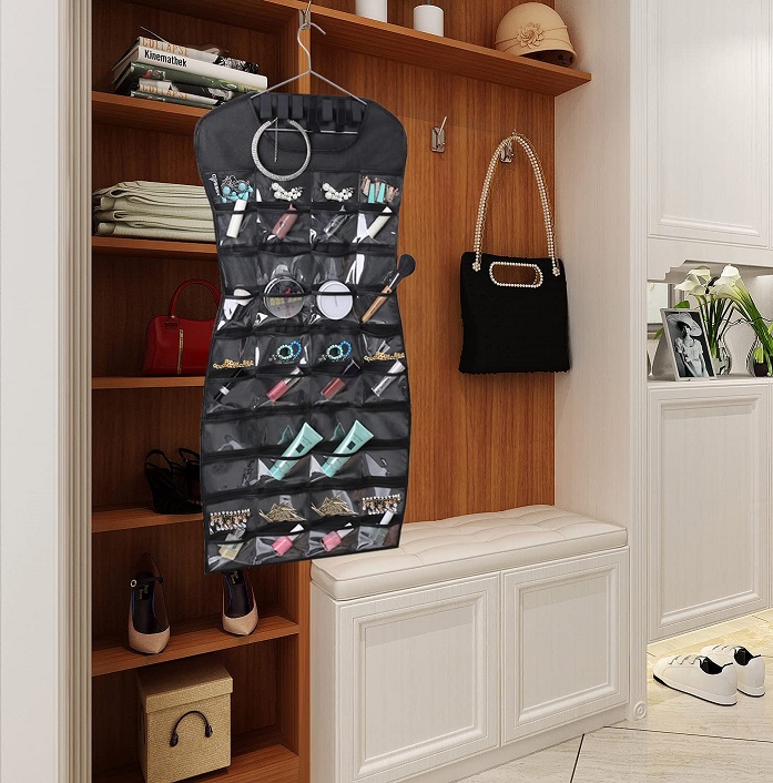 MISSLO Dual sided Dress Style Hanging Jewelry Organizer