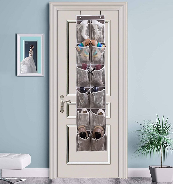 Misslo Heavy Duty Over Door Organizer 12 Pocket Door Shoe Hanger