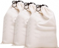 MISSLO Cotton Breathable Dust-proof Drawstring Storage Pouch Bag (Pack 3 L)