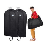 MISSLO Garment Bags for Travel Heavy Duty Moving Bags Large Capacity Hanging Clothes Bag for 20 Shirts Waterproof Fabric Suit Covers for Closet Storage 2 Packs, 43