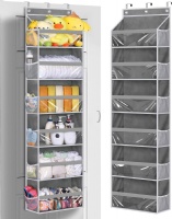 MISSLO Over the Door Organizer Hanging Storage Heavy Duty 6 Large Pockets 12 Side Pockets for Bathroom Pantry Bedroom Nursery