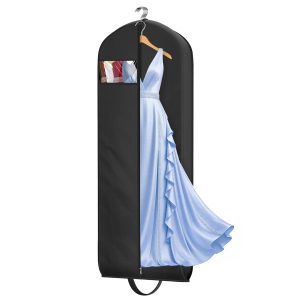 MISSLO 65" Long Garment Bags for Travel for Women 4" Gusseted Dress Bags for Gowns Waterproof Dress Protector Bag for Closet Storage Clothing Covers for Hanging Clothes Wedding Dresses Storage