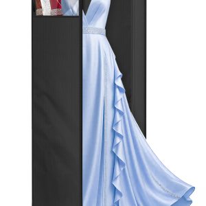 MISSLO 65" Long Garment Bags for Travel for Women 4" Gusseted Dress Bags for Gowns Waterproof Dress Protector Bag for Closet Storage Clothing Covers for Hanging Clothes Wedding Dresses Storage