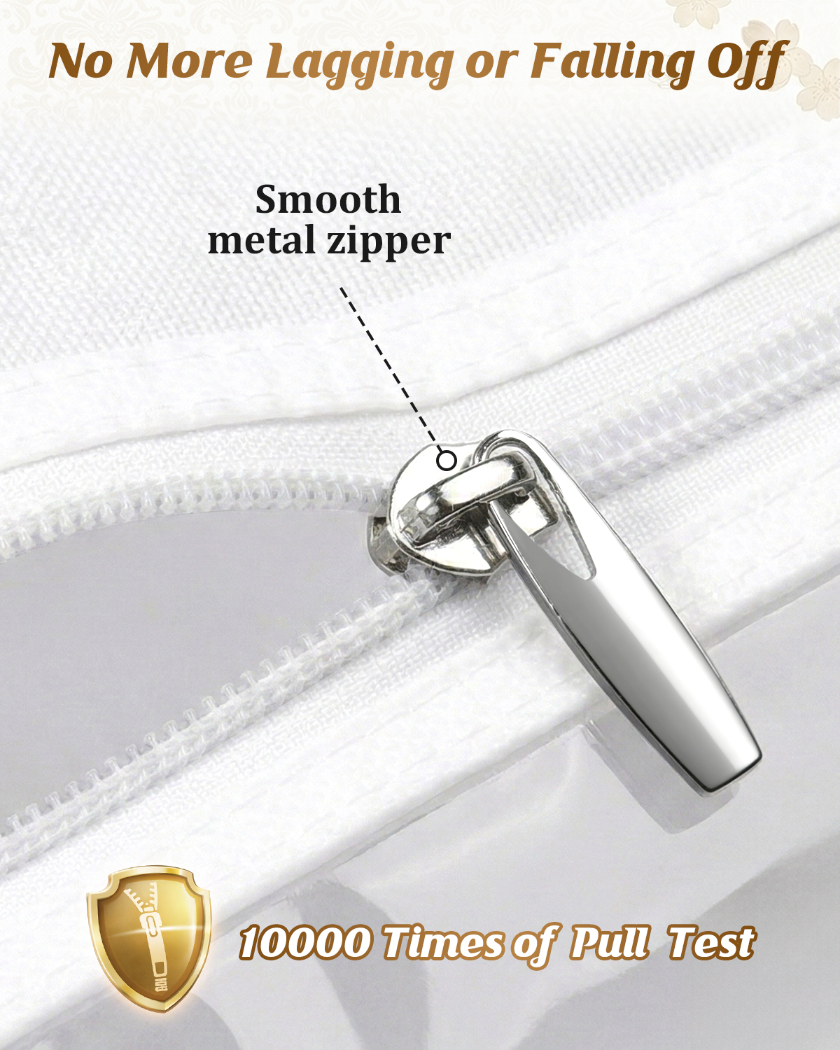 MISSLO Portable 70" Wedding Dress Garment Bag with Bride Tote Bag 8'' Gusseted Dress Bags for Gowns Long 4 Pockets Dress Cover for Women, White - Image 6