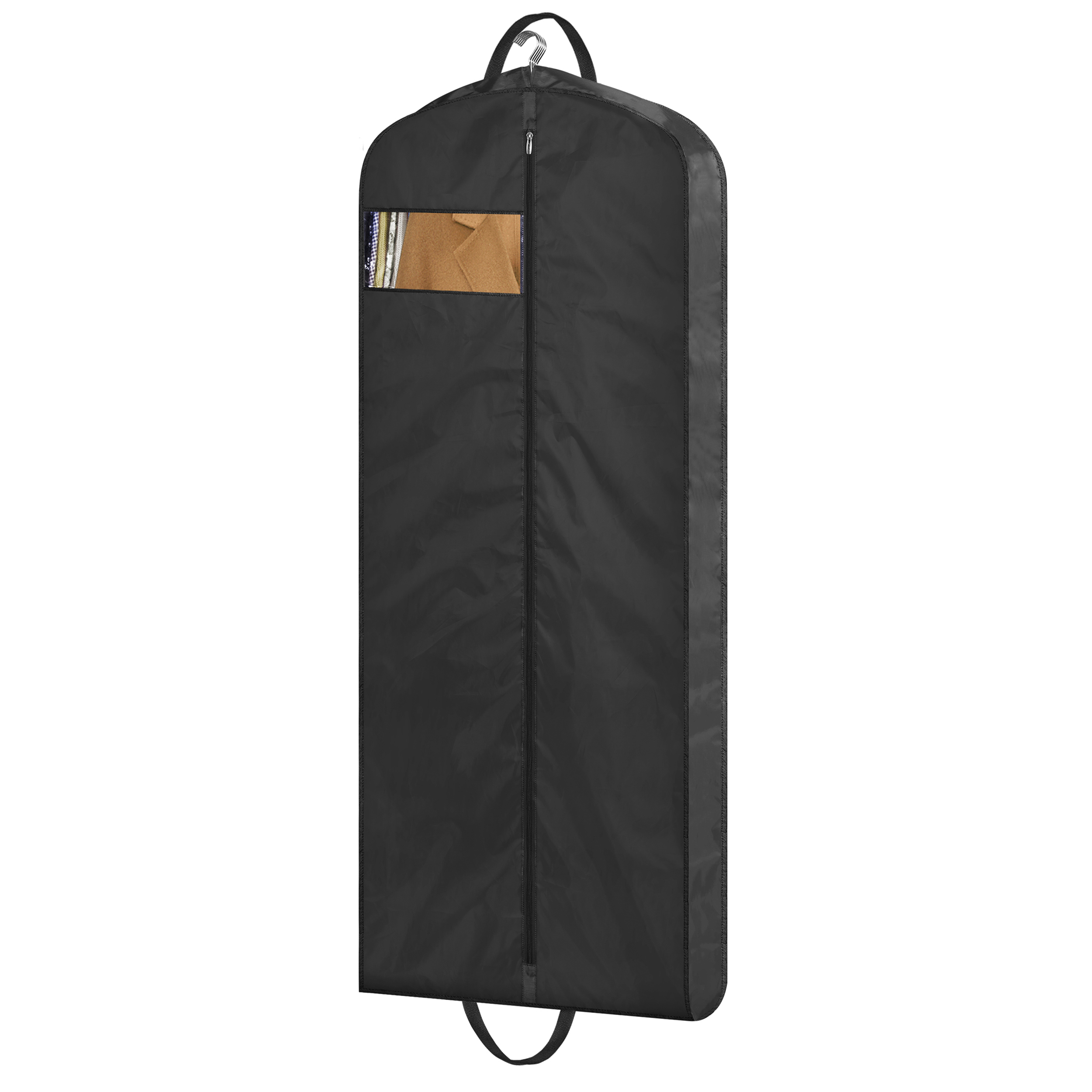 MISSLO 54" Garment Bags for Travel for Women Waterproof Dress Bags for Gowns Long Dress Cover for Gowns, Black, 1 Pack