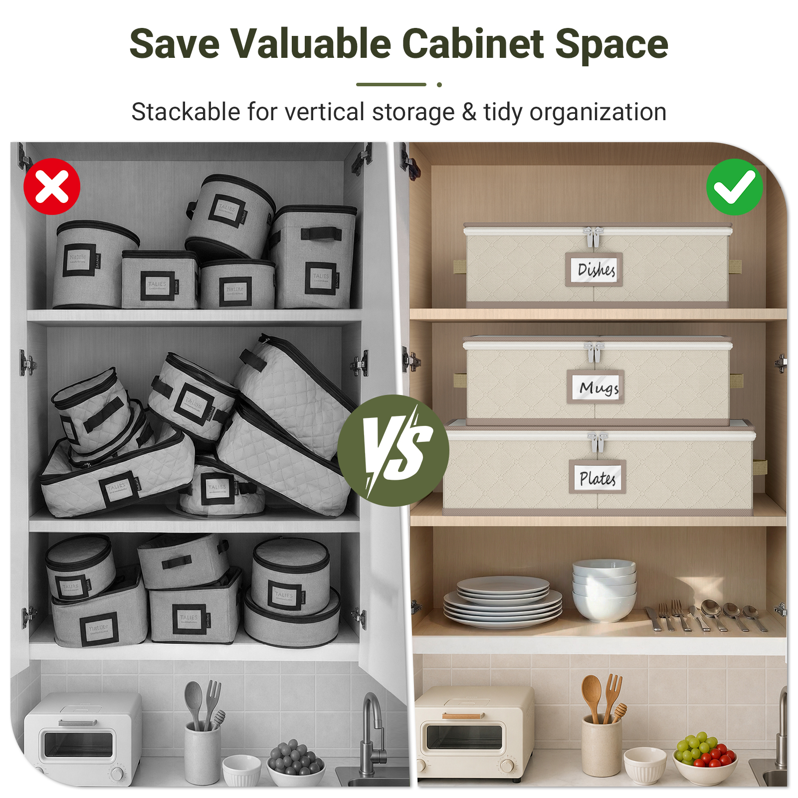 Large Capacity China Storage Containers for Moving Dish, Plate, Mug Dish Storage Container Christmas Plate Storage Container Hard Shell Kitchen Packing Boxes for Dishes, Dinnerware, 3-Piece Set - Image 7