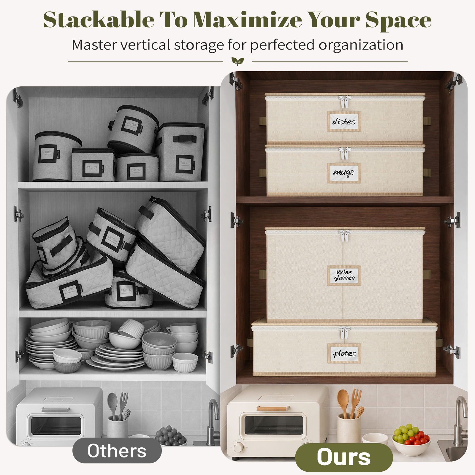 Large Capacity China Storage Containers Packing Dish Plate Mug Wine Glass Moving Dish Storage Containers Plate Storage Containers Hard Shell Stores 8 Dinnerware Sets 12 Mugs 12 Wine Glasses - Image 7
